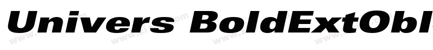 Univers BoldExtObl字体转换